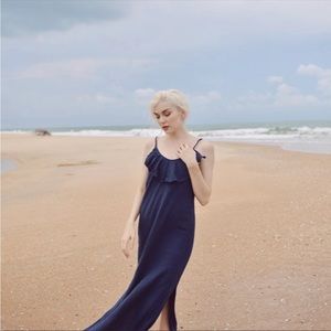 Lela Silk - Low back Linen Dress